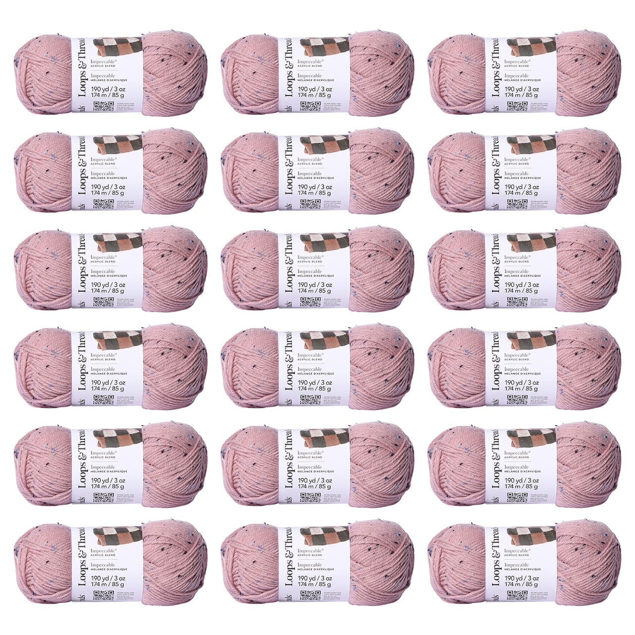 18 Pack: Impeccable™ Tweed Yarn by Loops & Threads®